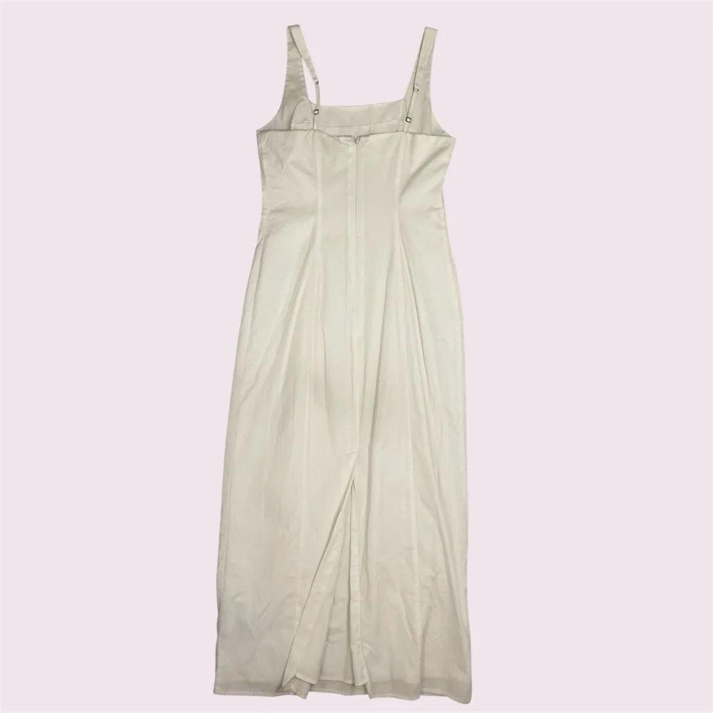 Abercrombie & Fitch White Cotton Maxi Dress